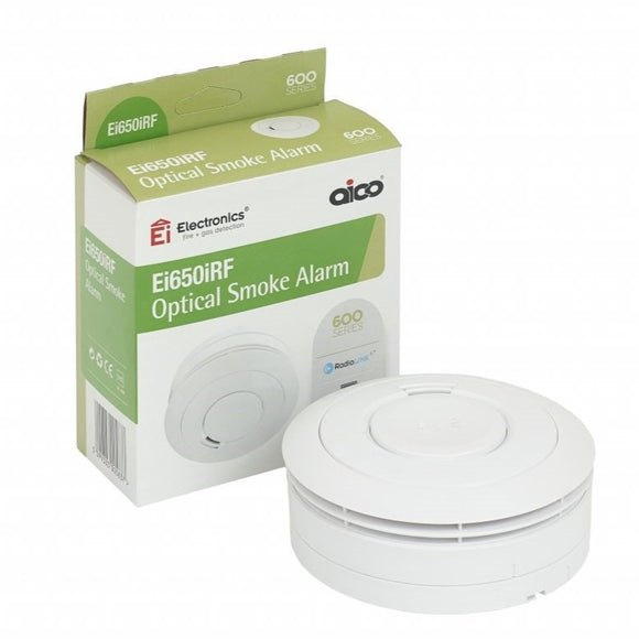 Aico EI650RF Battery Interlinked Optical Smoke Alarm