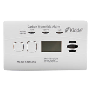 Kidde K10LLDCO CO Alarm with 10 Year Sealed Battery & Digital Display